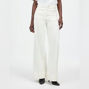 NWT Madewell White Superwide-Leg Jeans Size 26